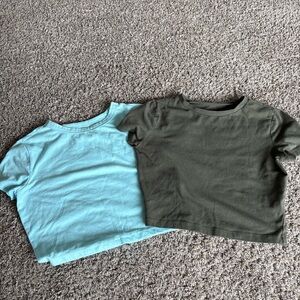 Wild Fable Teal and Olive Crop Tops